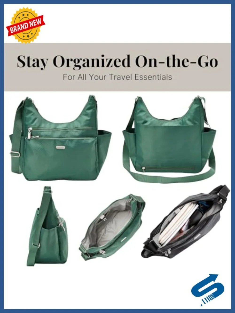 Essential Hobo Crossbody with RFID Protection Machine Washable